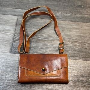 Noonday collection Brown Leather Crossbody Bag